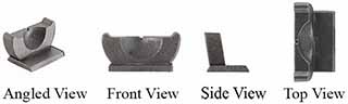 Rear sight,
classic longrifle style,
for 15/16" to 1" barrels
wax cast steel